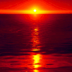 ORANGE OCEAN SUNSET by Aim4Beauty
