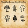 Woodland Map Icon Brushes for GIMP (gbr)