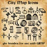 City Map Icon GIMP Brushes
