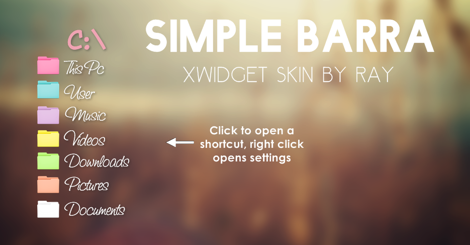 Simple Barra XWidget Skin by Ray