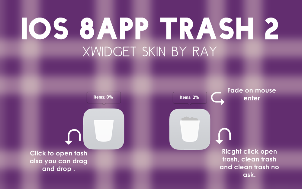 iOS8 App Trash 2 XWidget Skin by Ray