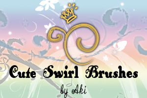 cute swirl brushes