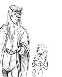 Thranduil and Little Legolas doodle.