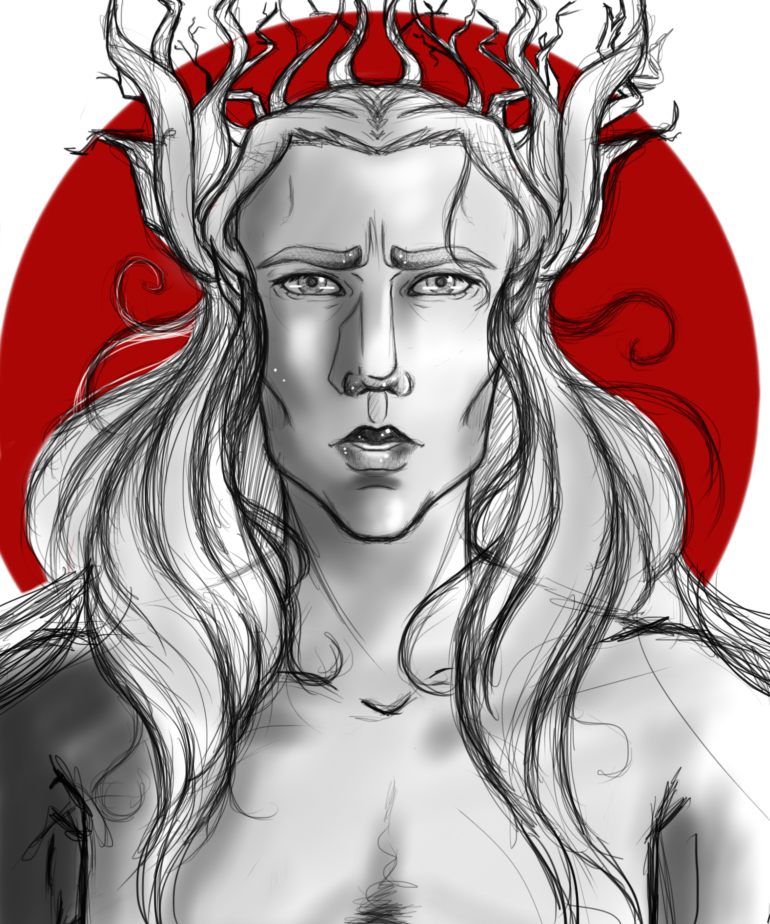 Elven King Doodle WIP