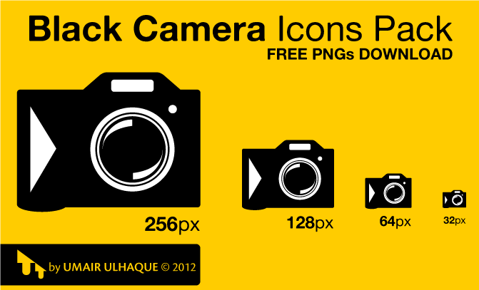 Black Camera Icons Pack