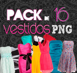 pack 16 vestidos PNG