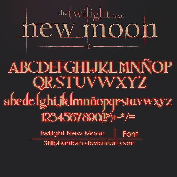 The twilight saga new moon Font by StillPhantom on DeviantArt