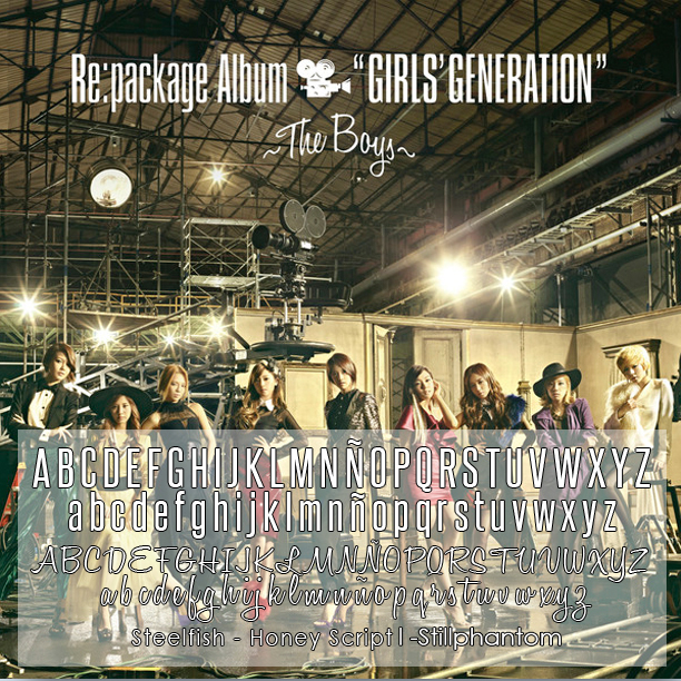 Girls Generation The boys  Repack  Font