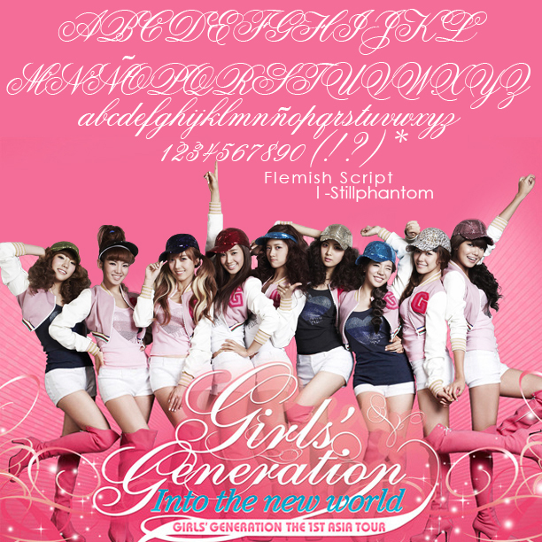 Girls generation in the new world tour Font