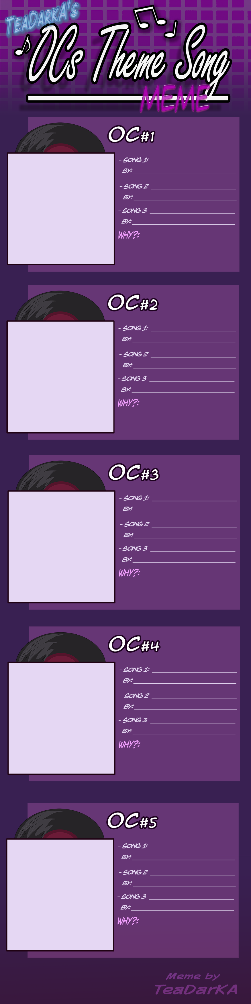 Show me Ur OC's and I will give them a theme colour+song!!❀✩ : r