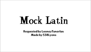 Mock Latin font