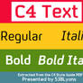 C4 Text Font Family