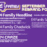 E4 Family September Rebrand Fonts