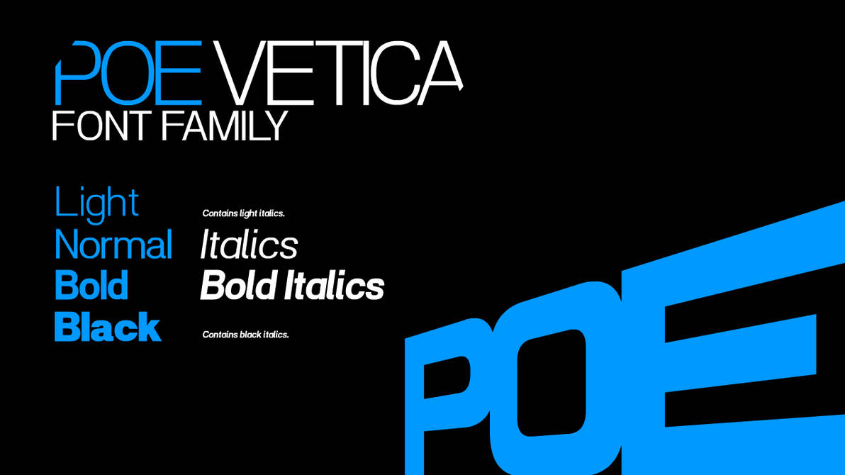 POE Vetica Fonts by DLEDeviant on DeviantArt