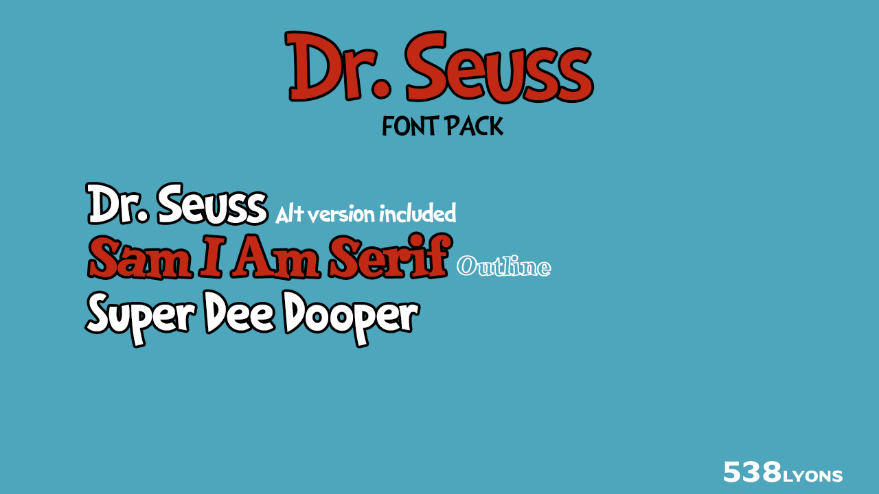 Dr. Seuss Font Pack by DLEDeviant on DeviantArt