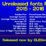 Unreleased Fonts from 2015-2016