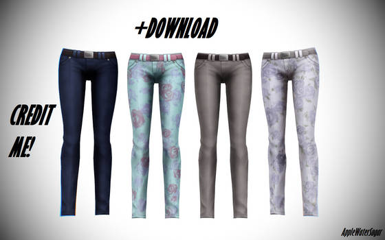 [MMD] Sims 4 Female Jeans (+Download)