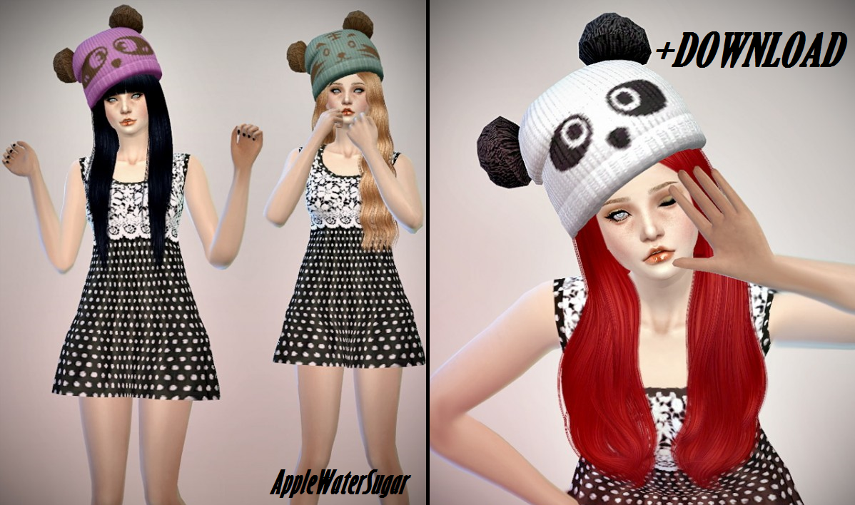Mmd Sims 4 Pumped Up Pom Pom Hat Download By Applewatersugar On