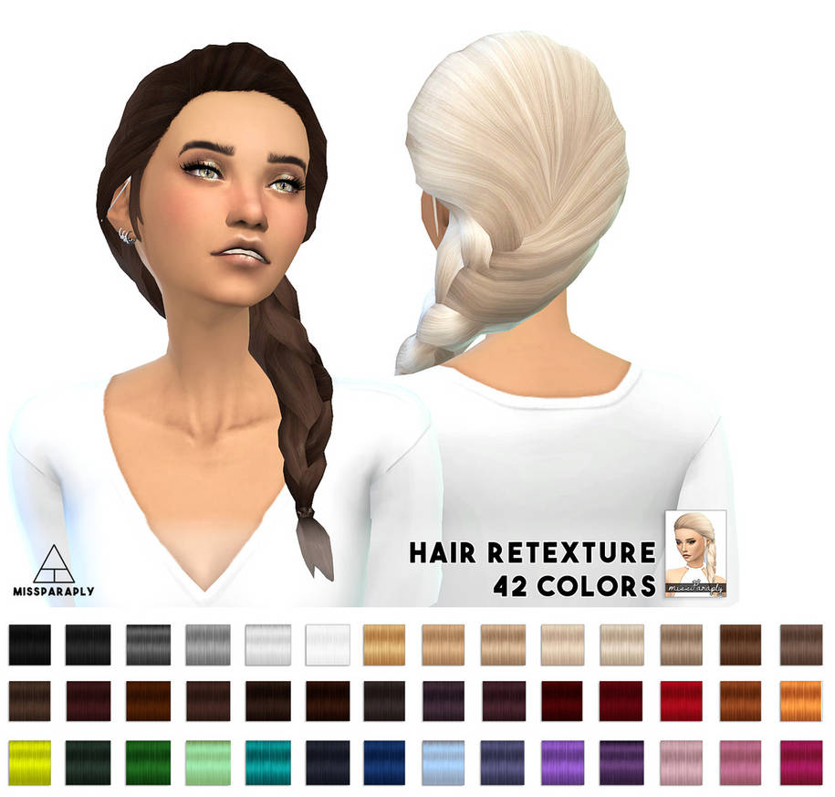 [MMD] Sims 4 French Braid Hair (+DL) by AppleWaterSugar on DeviantArt