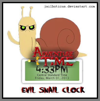 Adventure Time Evil Snail Clock By Jailboticus On Deviantart