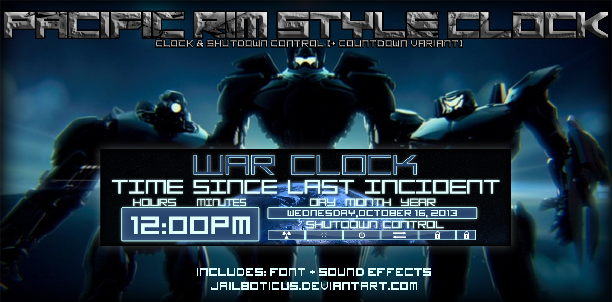 Pacific Rim WAR Clock + Shutdown Control v2 by Jailboticus on DeviantArt