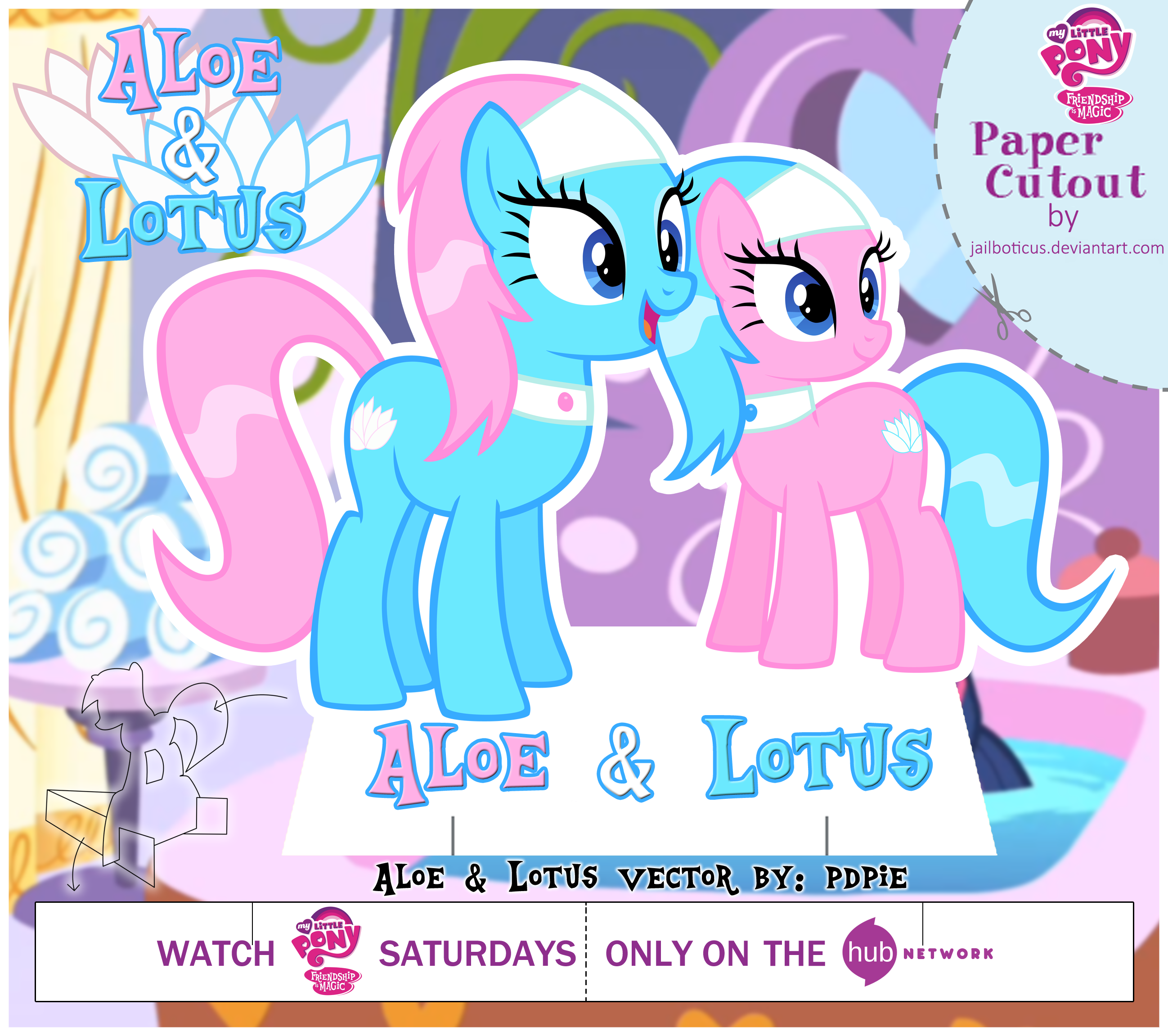 MLP Cut-out Aloe and Lotus by Jailboticus on DeviantArt