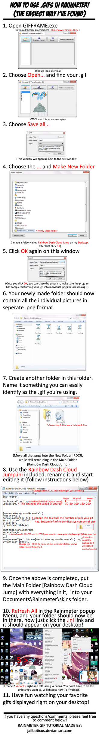 Gifs In Rainmeter Tutorial By Jailboticus On Deviantart