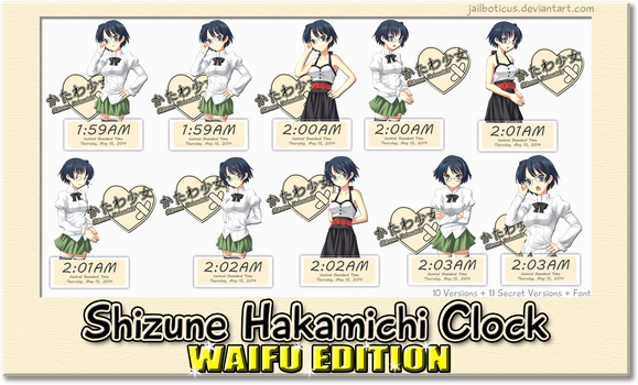Shizune Hakamichi Clock WAIFU EDITION