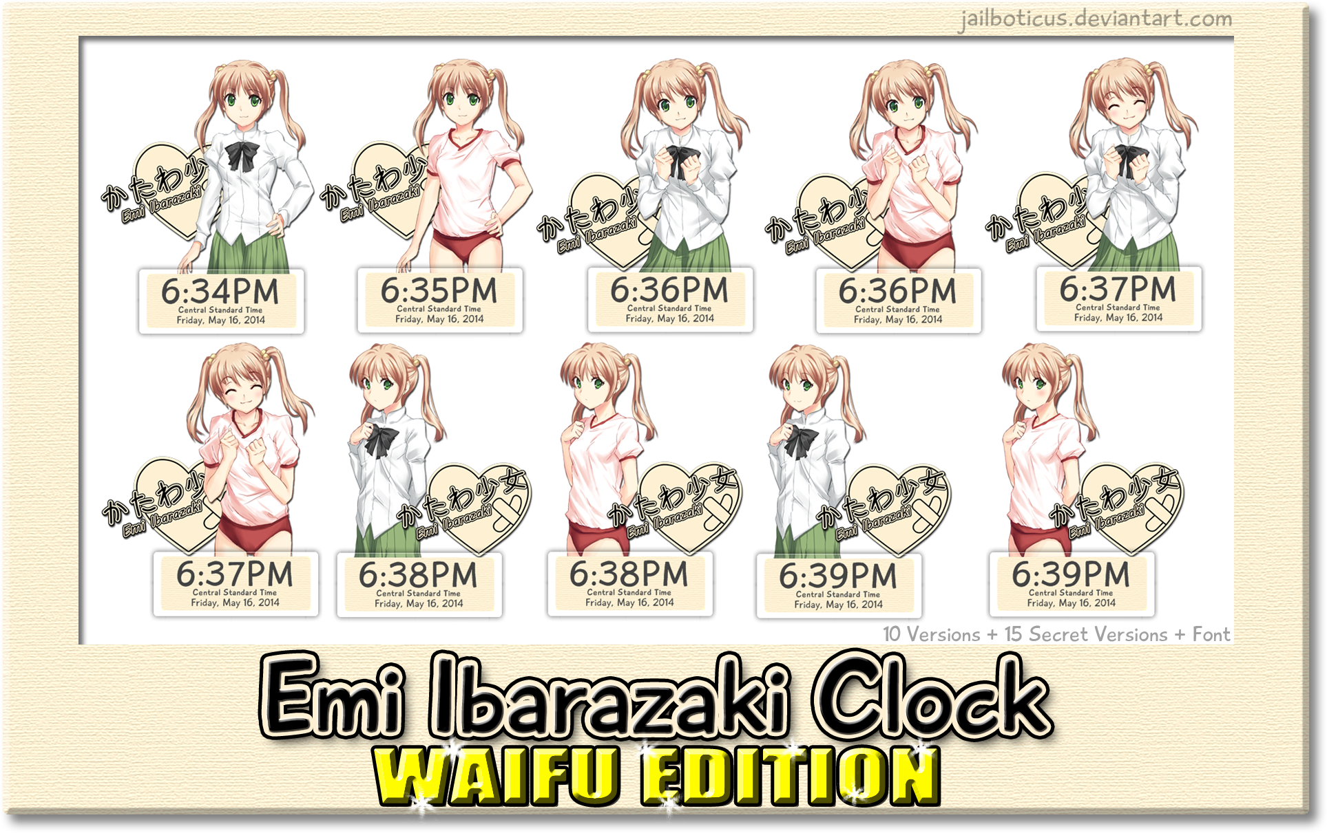 Emi Ibarazaki Clock WAIFU EDITION