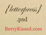 Faux letterpress psd