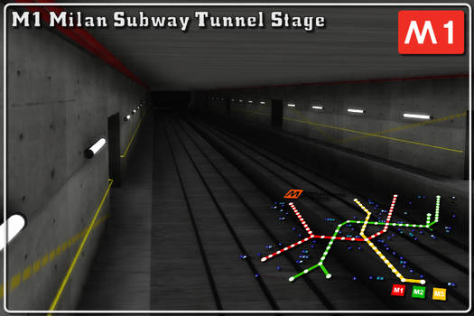 [MMD] M1 Subway tunnel stage Download (Ver. 1.1)