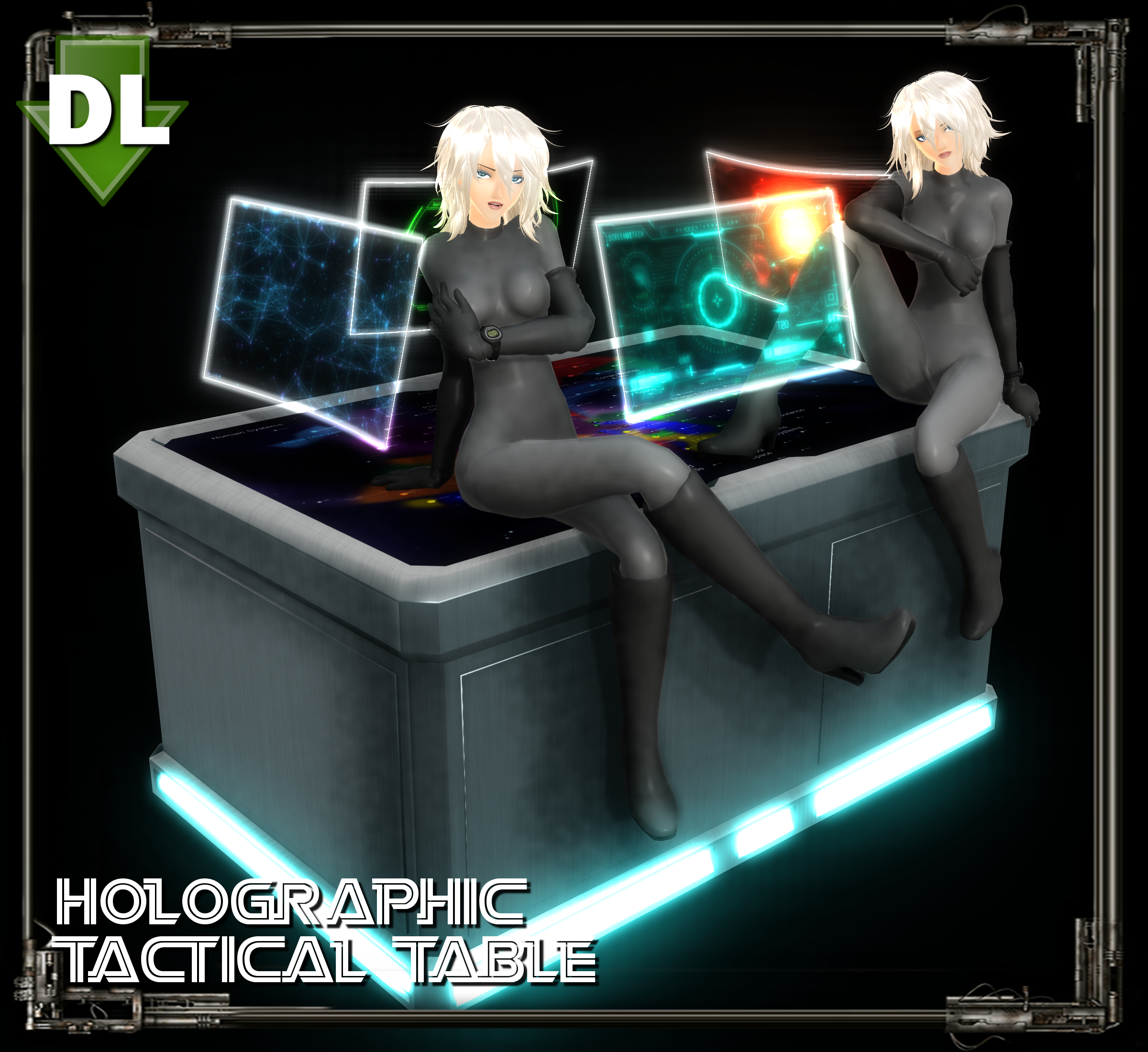 [MMD] Holo-Tactical Table DL (PMX + OBJ) by Riveda1972 on DeviantArt