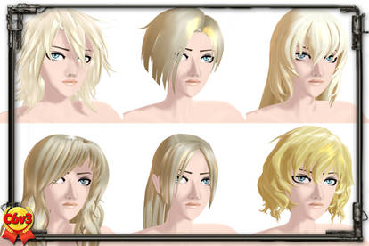 [MMD] C6V3 Hair Pack #1 DL