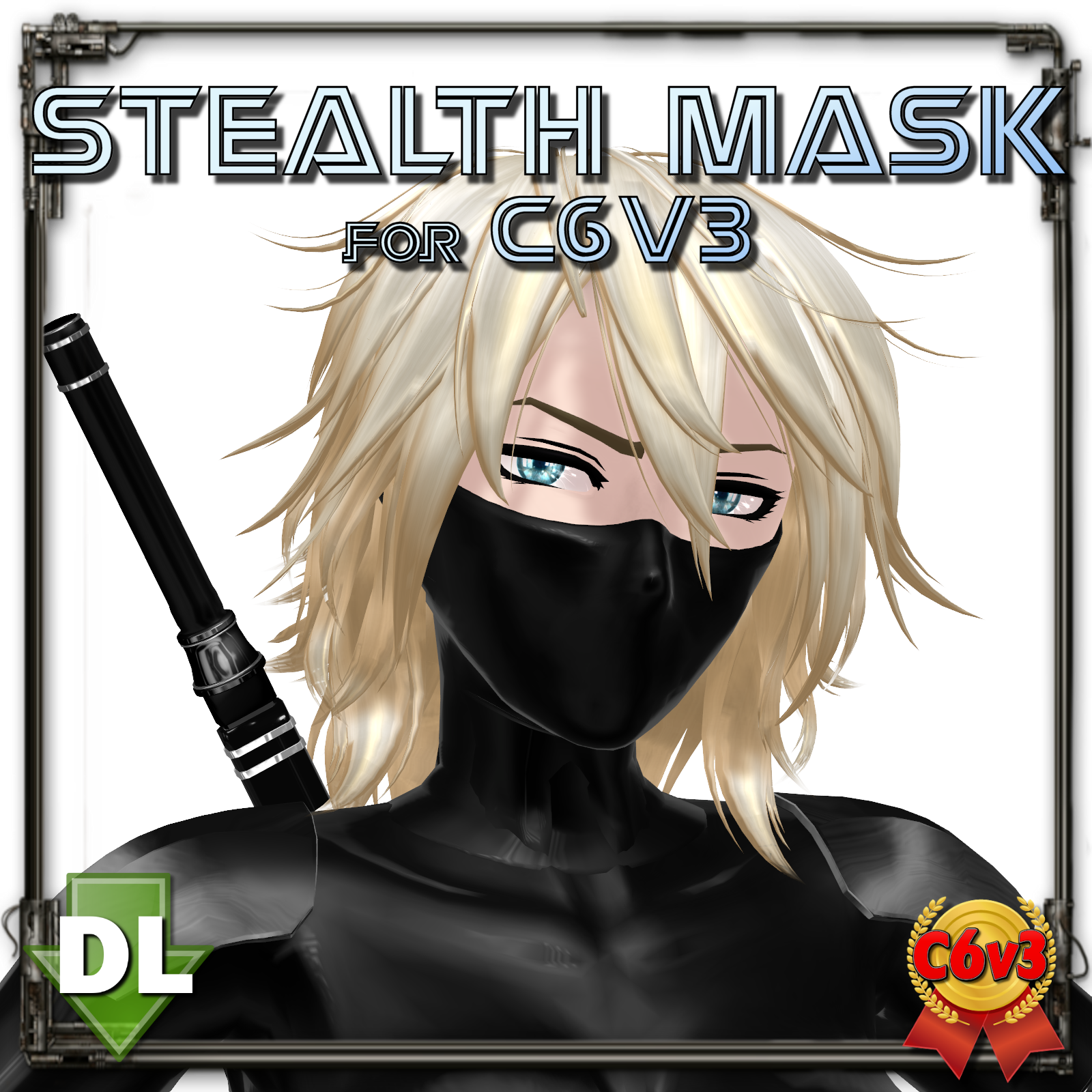 [MMD] Stealth Mask for C6V3 (Download) by Riveda1972 on DeviantArt