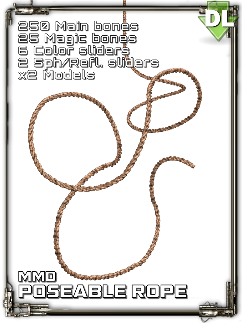 [MMD] Poseable rope for MMD (DL Updated) by Riveda1972 on DeviantArt