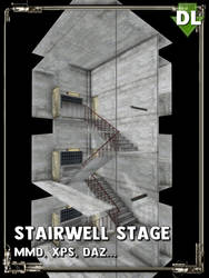[MMD XPS DAZ] Stairwell stage DL