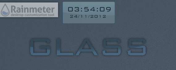 Glass (Clock/Date for Rainmeter)