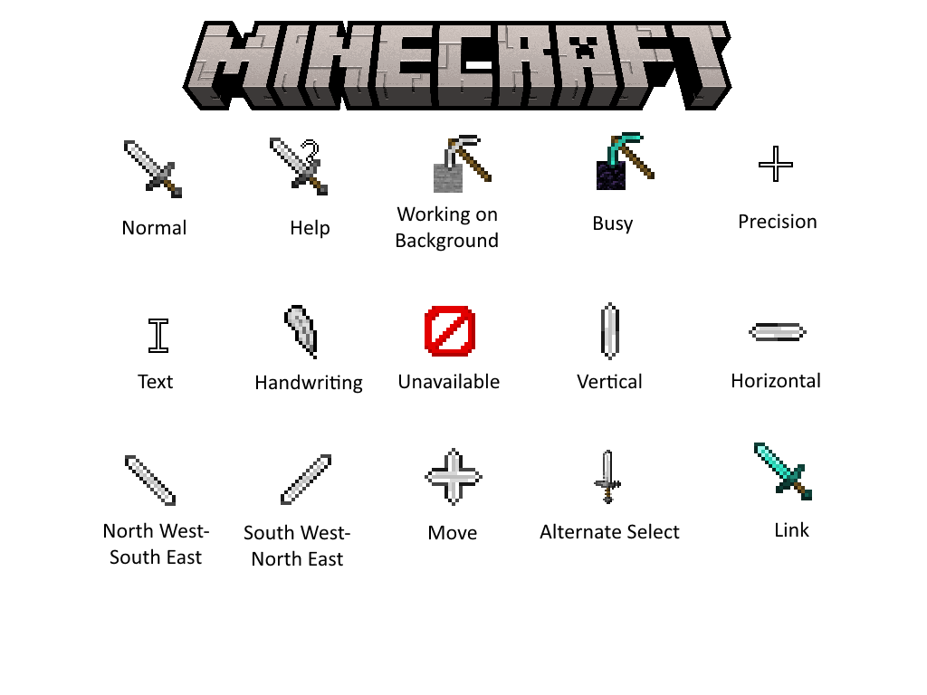 Minecraft Cursors HD