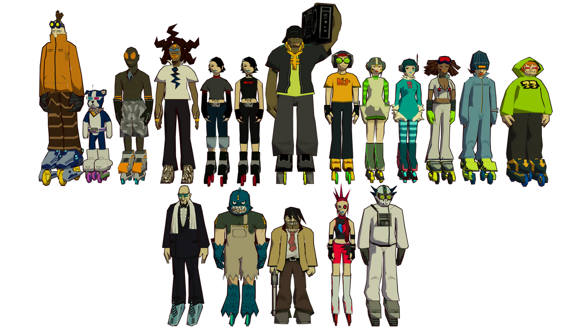 [MMD] Jet Set Radio HD 3D Model Pack (DL) by radioreset on DeviantArt