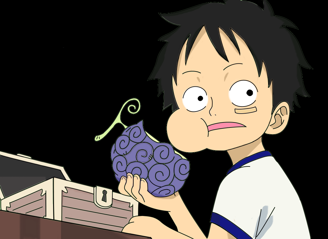 lUFFY EATS DEVIL FRUIT IN SKETCHBOOK by obitotobiuchia on DeviantArt