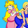 princess peach vs Samus Aran wedgie