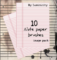 Note paper brushes