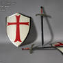 Templar Cross Shield OBJ C4D