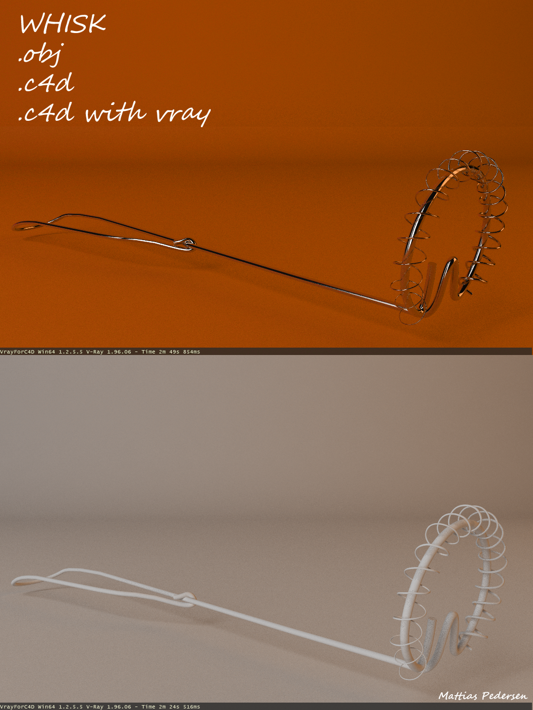 WHISK 3D obj and c4d