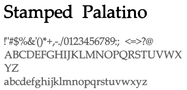 Stamped Palatino