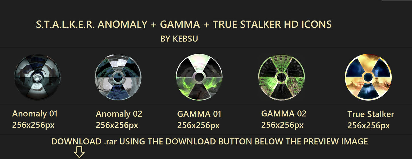 Stalker Anomaly+GAMMA+True Stalker Hd Icons Pack by Kebabisz on DeviantArt