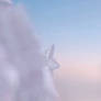 Falling big fractal snowflakes. Ai video