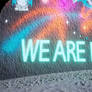 Astronaut and graffiti on the Moon. Ai