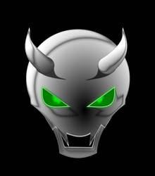 white oni mask icon