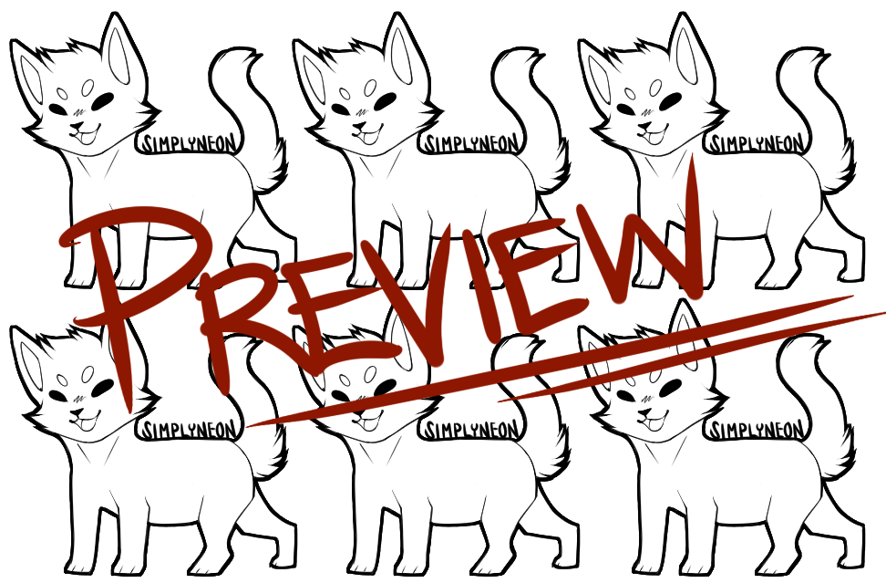 Chibi Cat Lineart (P2U) by SimplyNeon on DeviantArt
